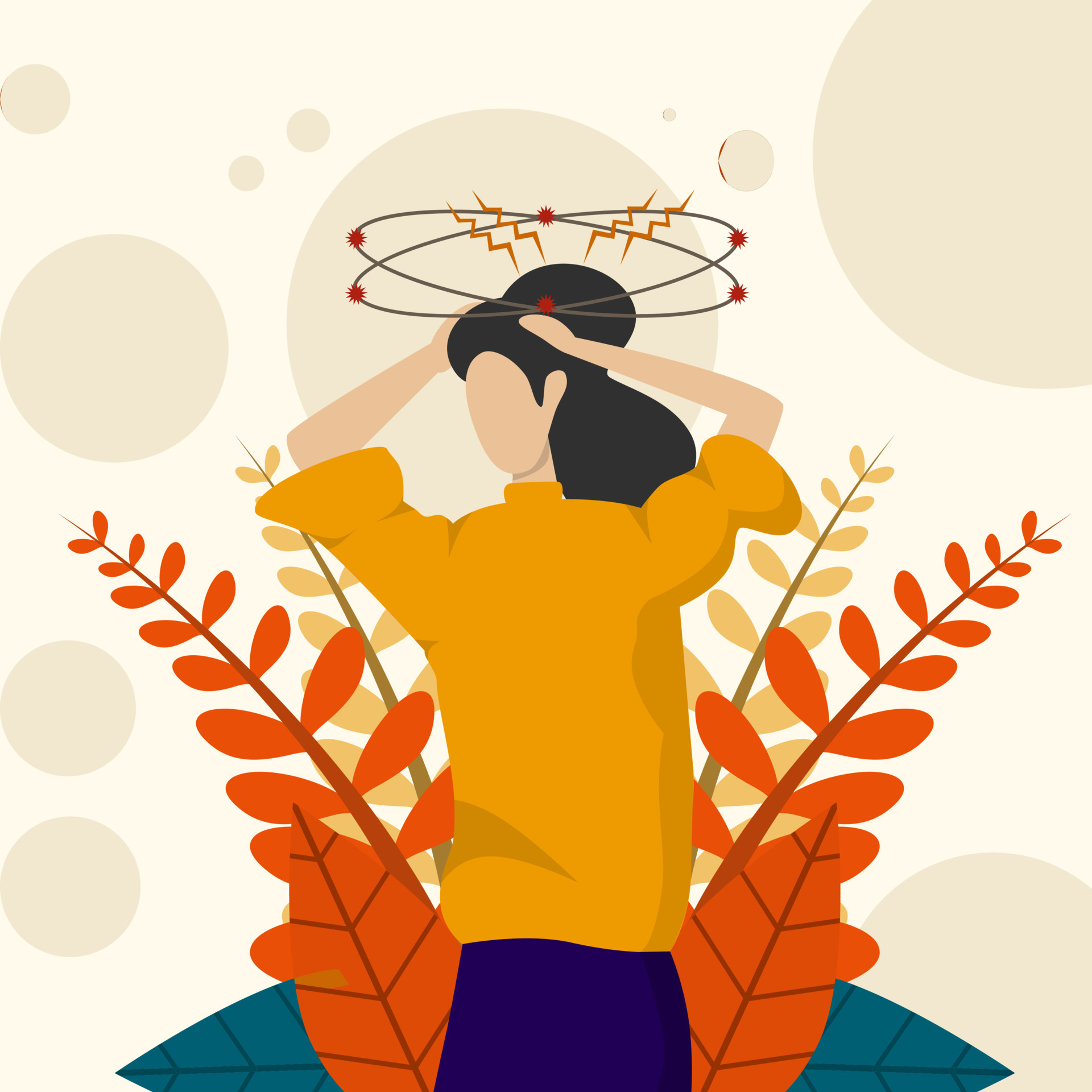 Sick people suffer from vertigo, feel confused, dizzy and have