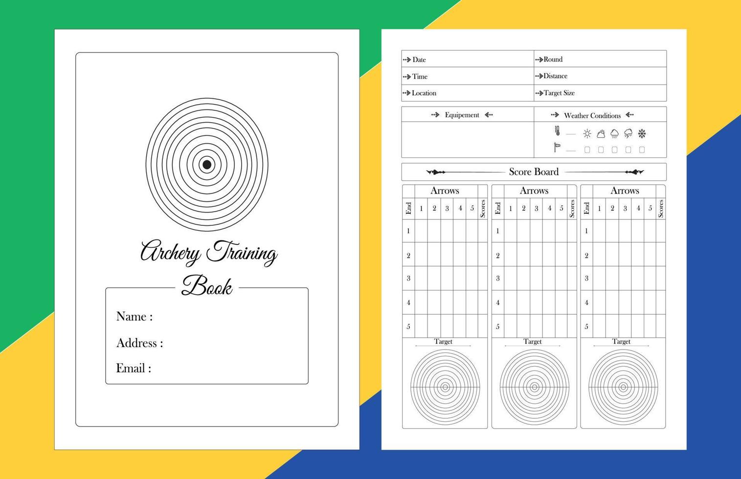 Archery Training Book vector