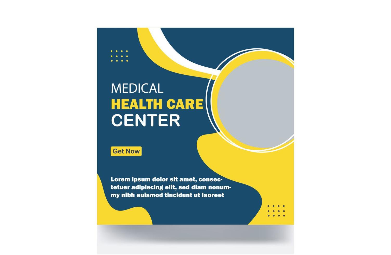 plantilla de portada de diseño de publicación de redes sociales de banner de salud médica, banner corporativo vector