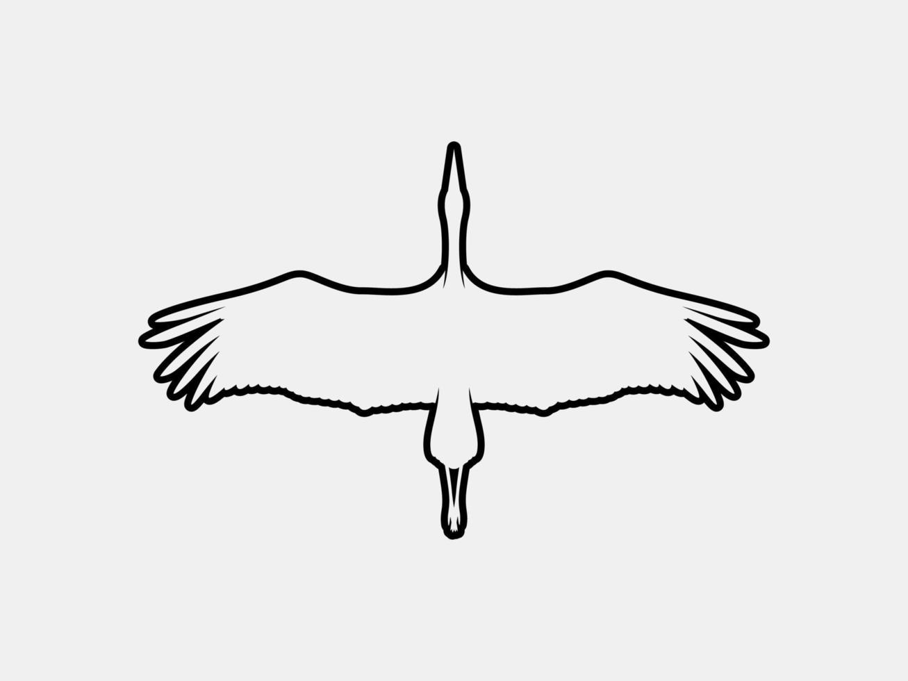 heron outline vector silhouette