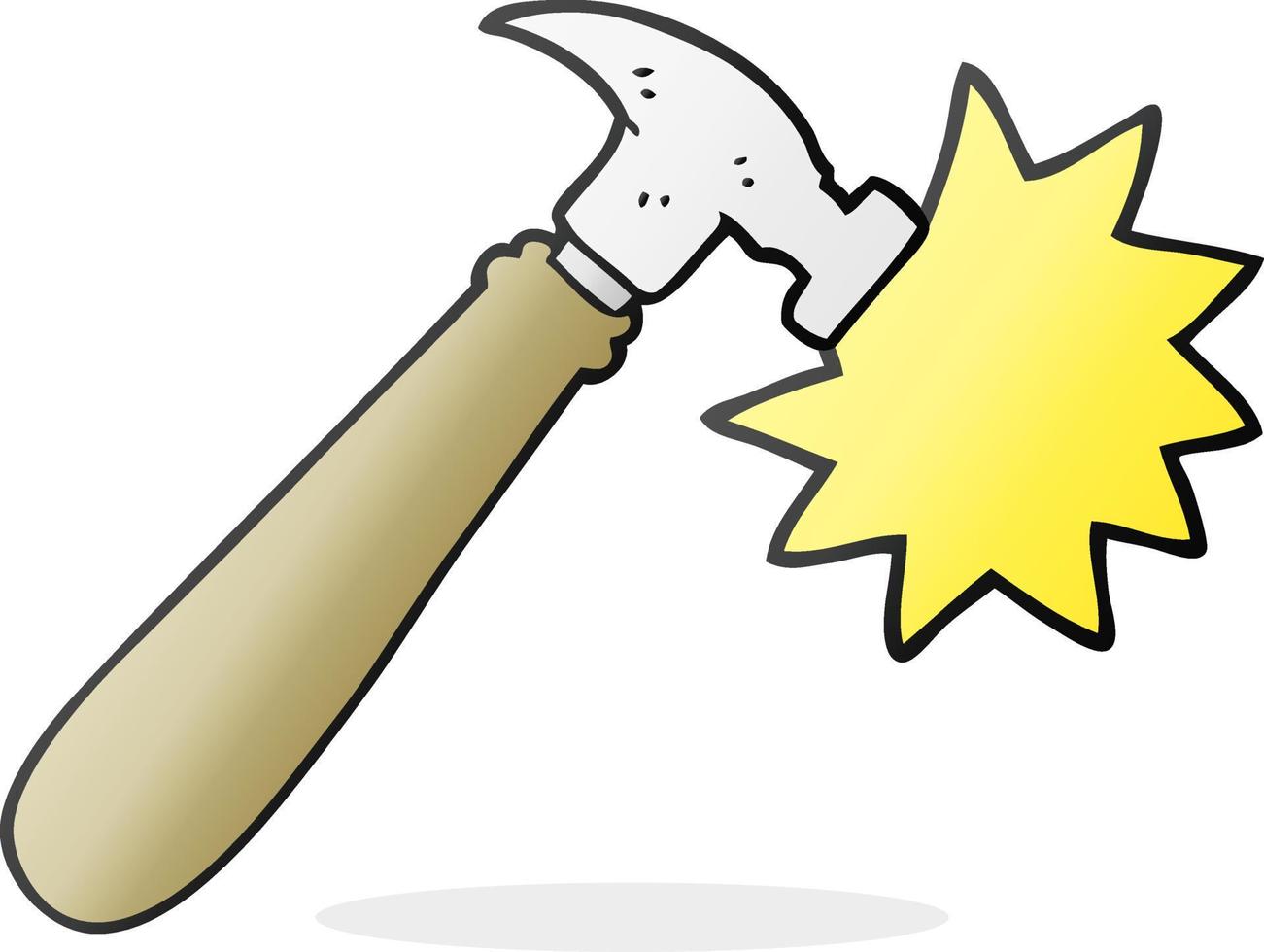 freehand drawn cartoon hammer vector