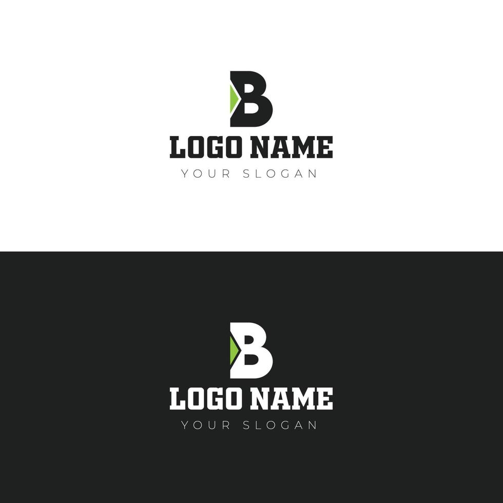 b - plantilla de logotipo de letra. una plantilla de logotipo adecuada para su negocio. puede utilizar este logotipo para cualquier negocio. vector