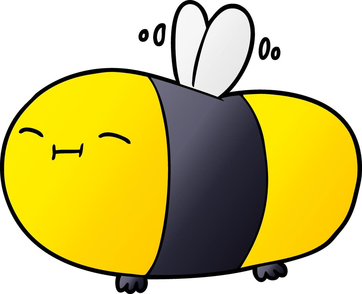 abeja feliz de dibujos animados vector