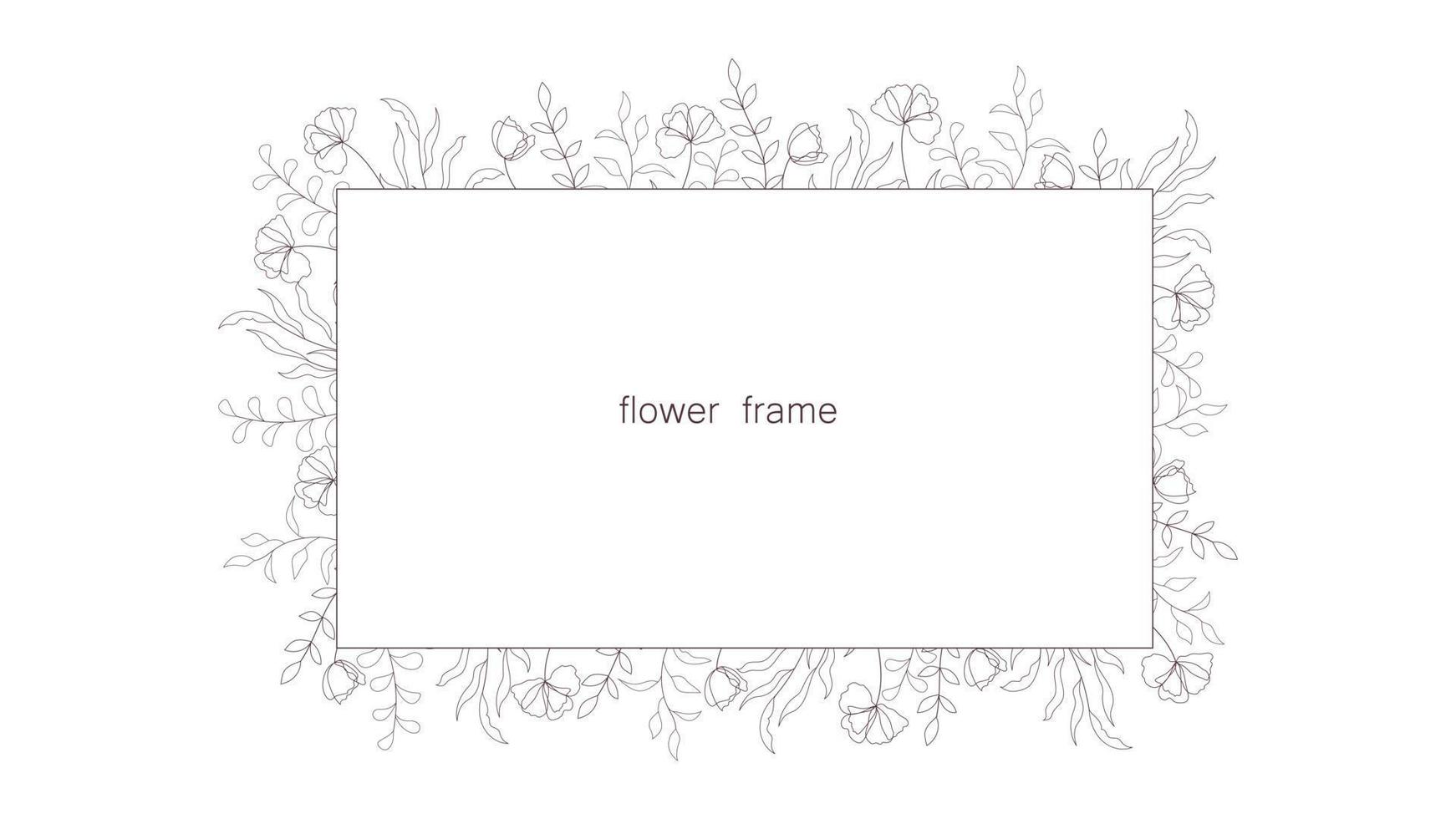 elegant floral frame vector