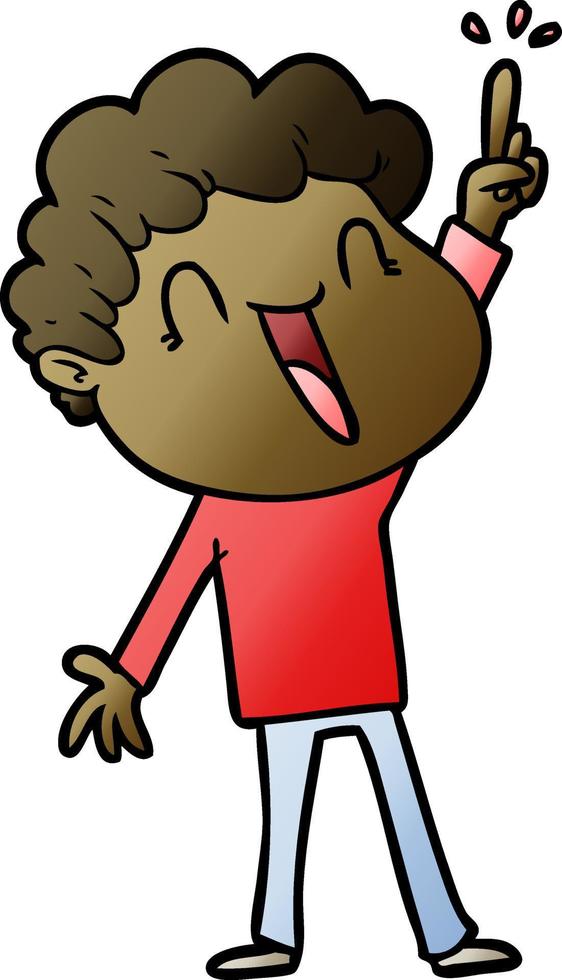 cartoon happy man vector