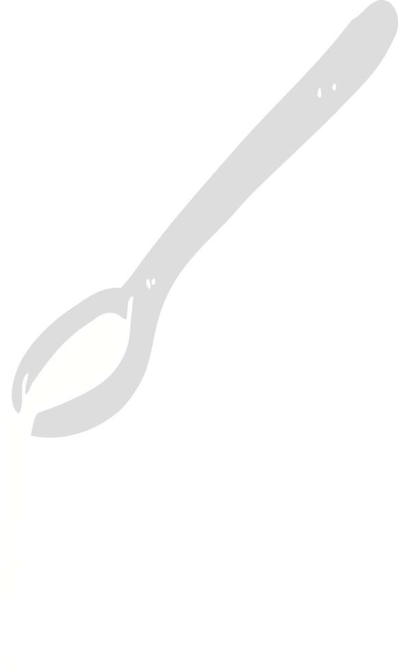 flat color illustration of spoon vector