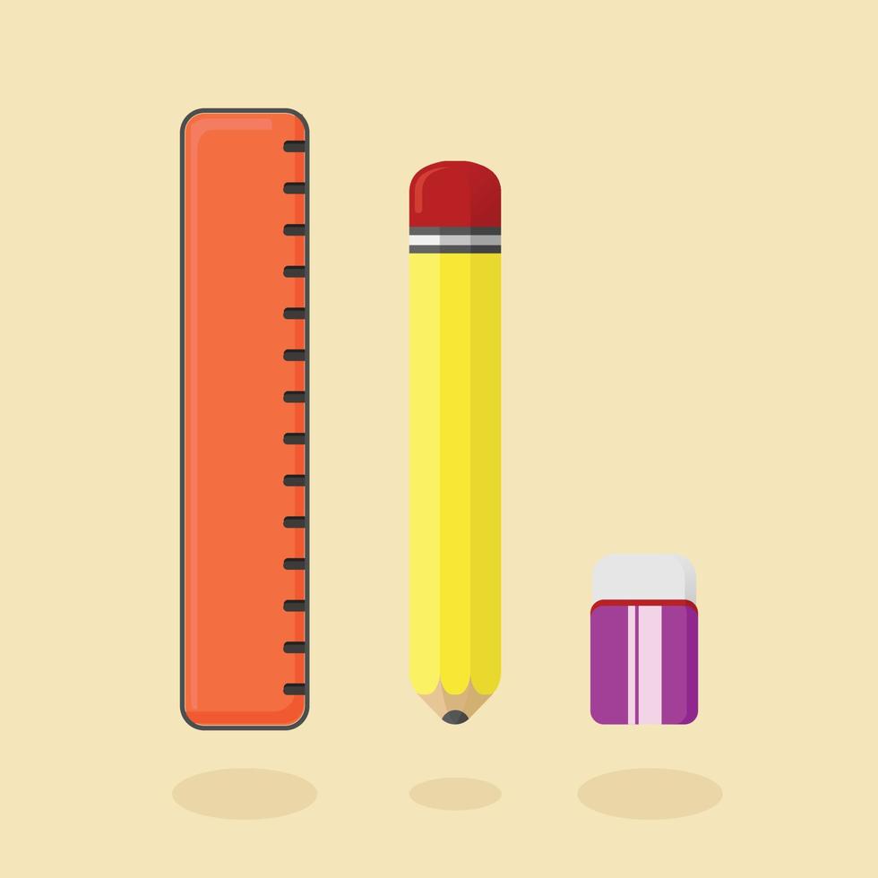 Doodle illustration of tools school dictionary. vector