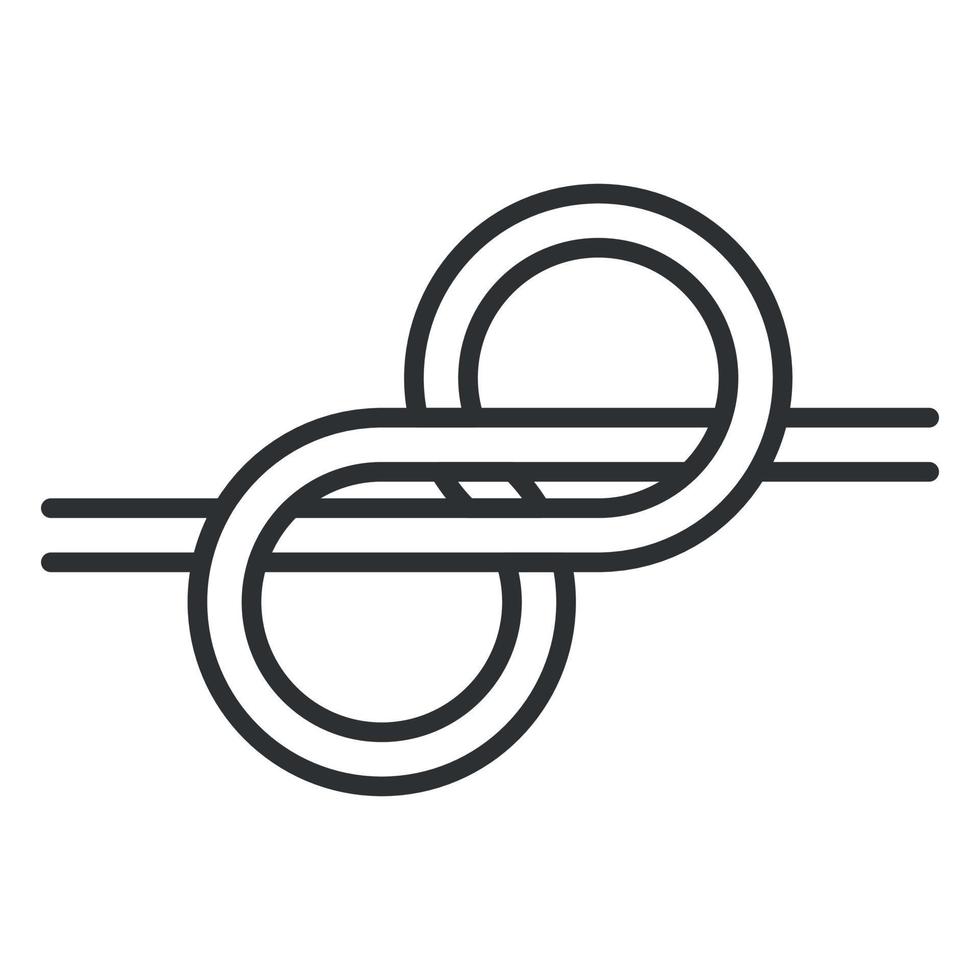 icono de línea de nudo cuadrado. diseño de logotipo de nudo celta. ilustración vectorial vector
