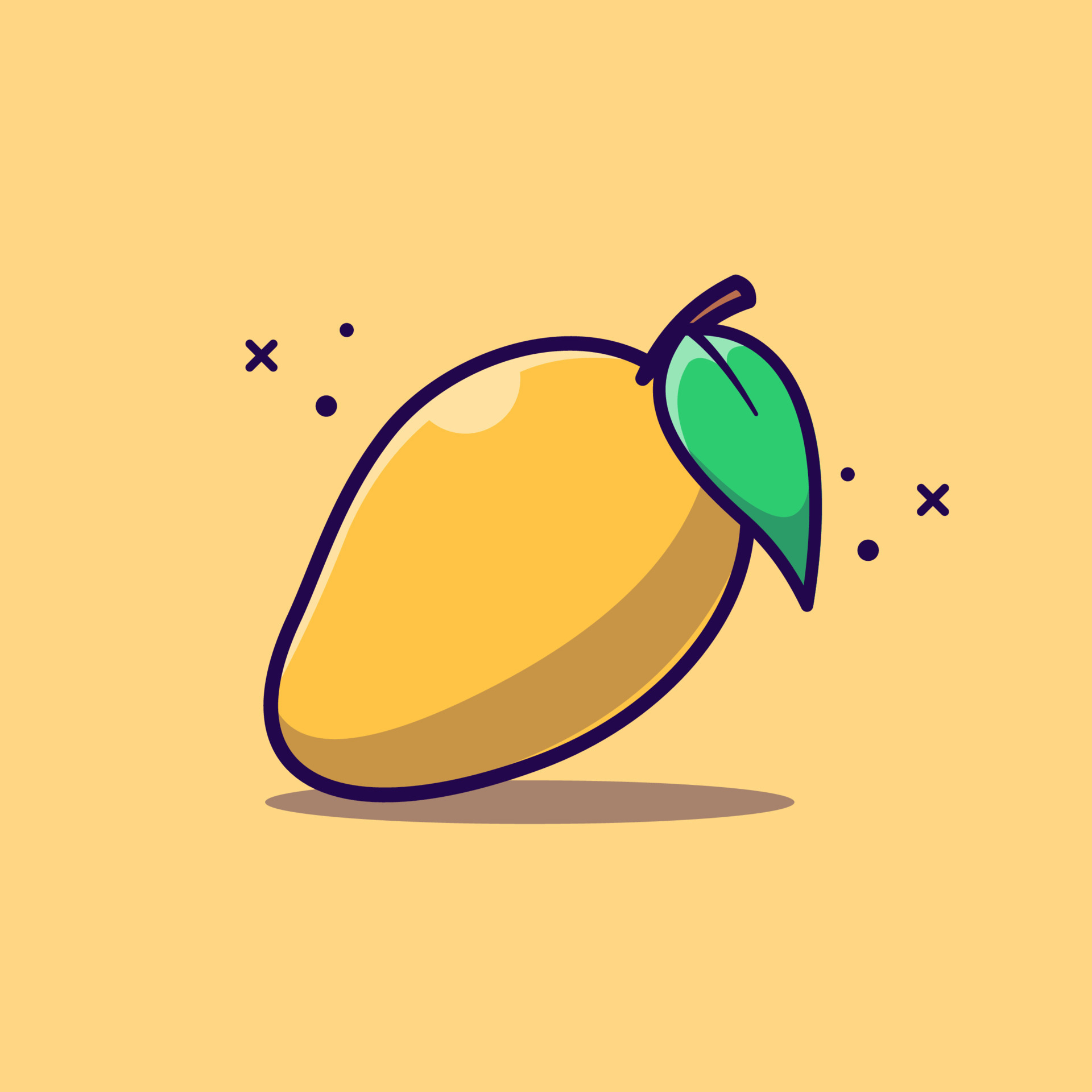 Mango Fruit Cartoon Icon  11856701 Vector Art at Vecteezy