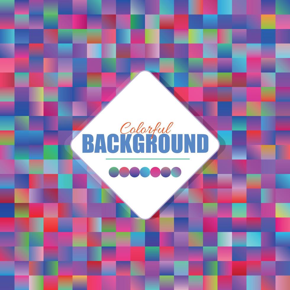 Abstract seamless mosaic background. colorful squares background. Colorful Gradient Background vector