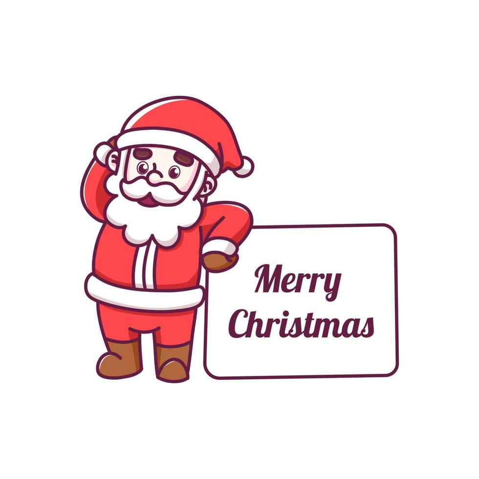 Cute santa claus design celebrating christmas vector