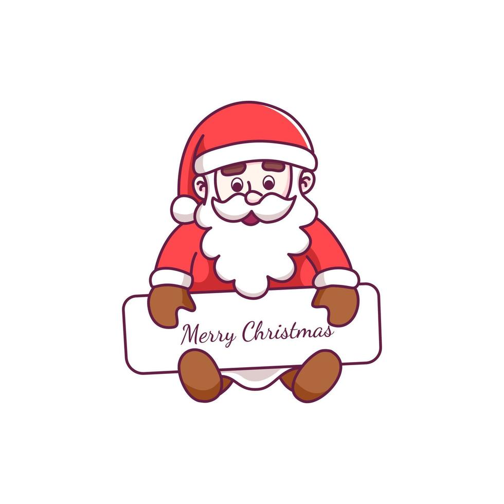 Cute santa claus design celebrating christmas vector