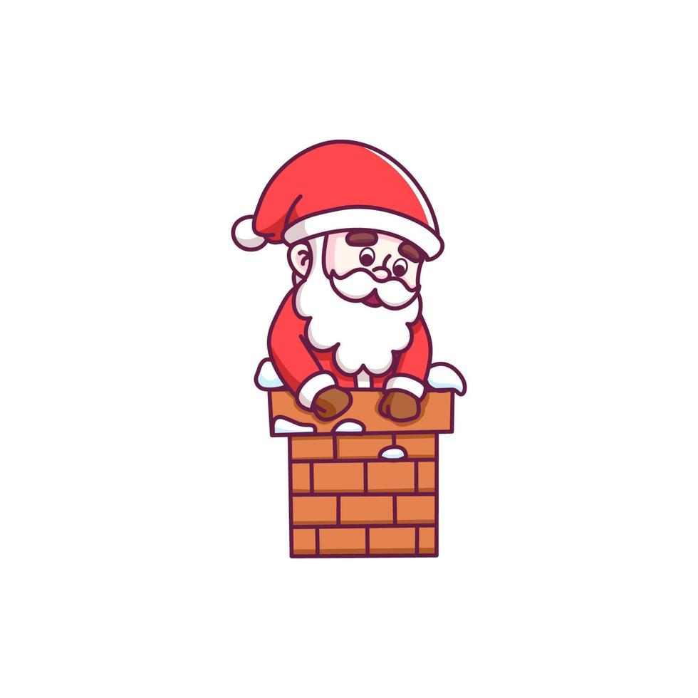 Cute santa claus design celebrating christmas vector