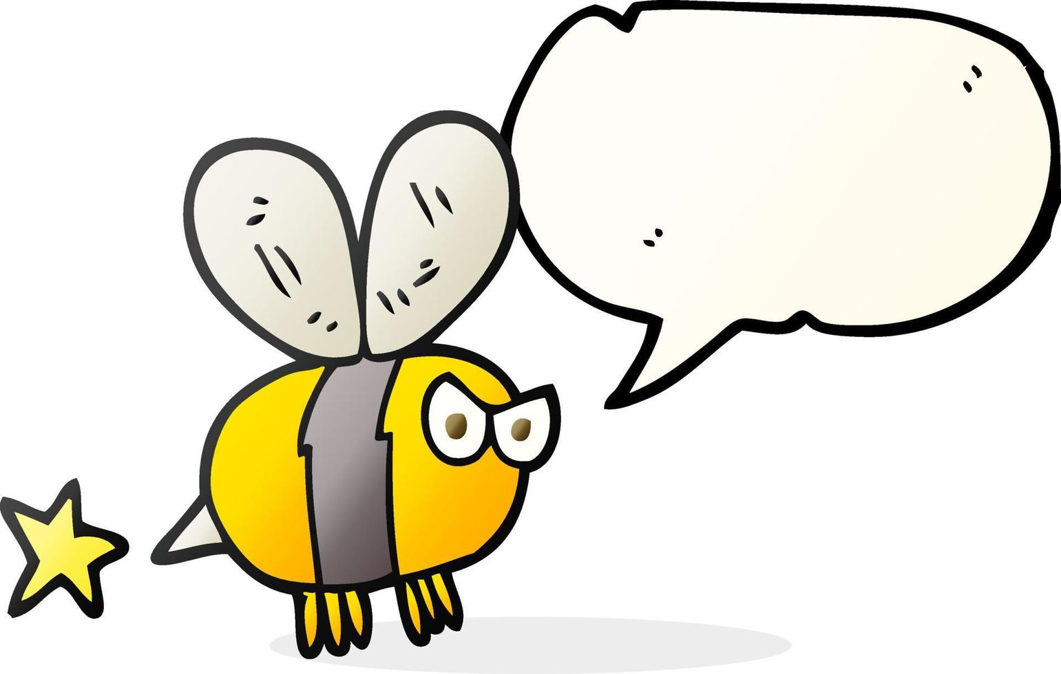 freehand drawn speech bubble cartoon angry bee vector