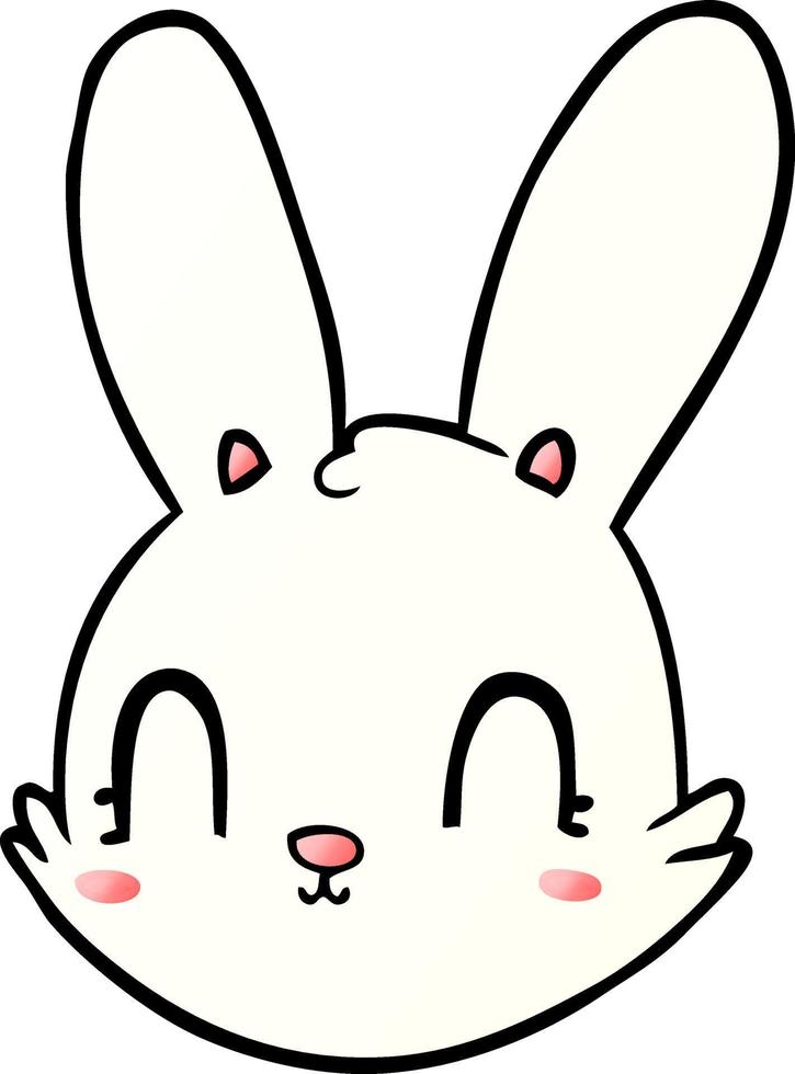 cartoon bunny face vector