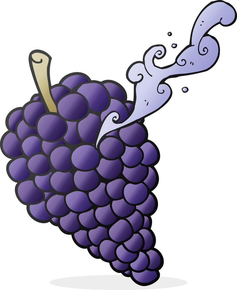 freehand drawn cartoon grapes vector