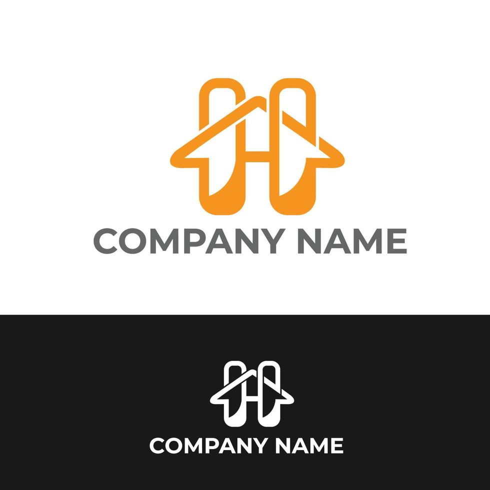 Letter H Logo design template vector