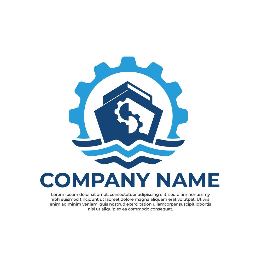 Shipyard Logo design template vector