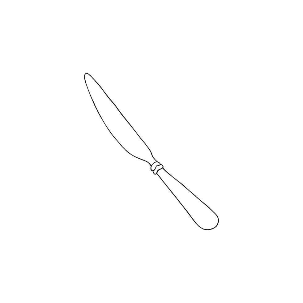 Vector knife icon. The design of the flat knife sign. The icon of the knife symbol.Hand - drawn