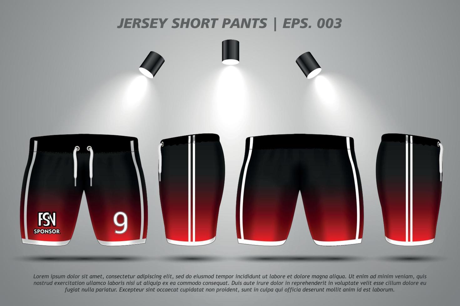 Premium Vector  Sublimated sports shorts mock ups