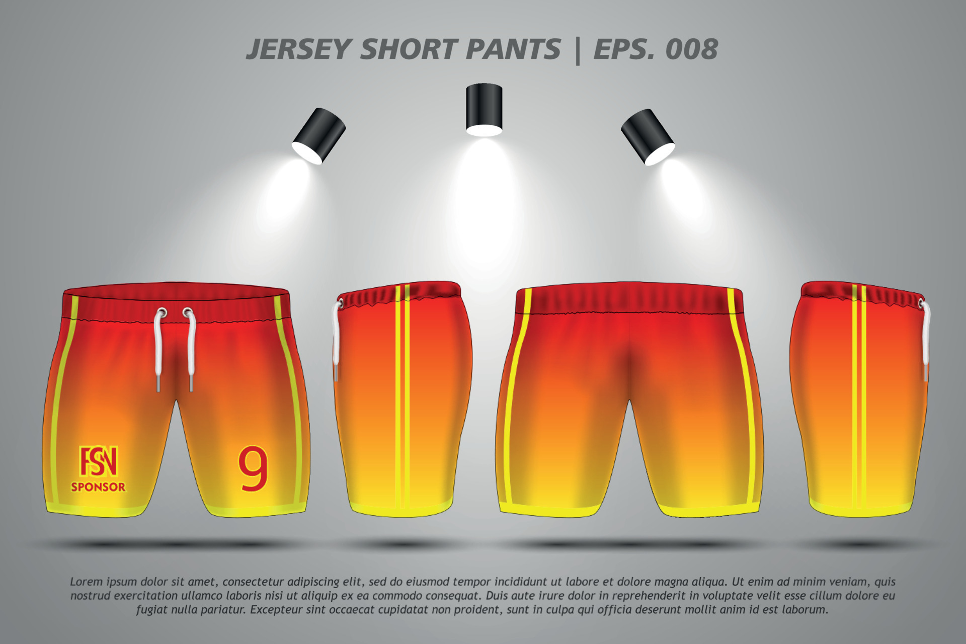 Short pants jersey uniform kit design sublimation t shirt Premium