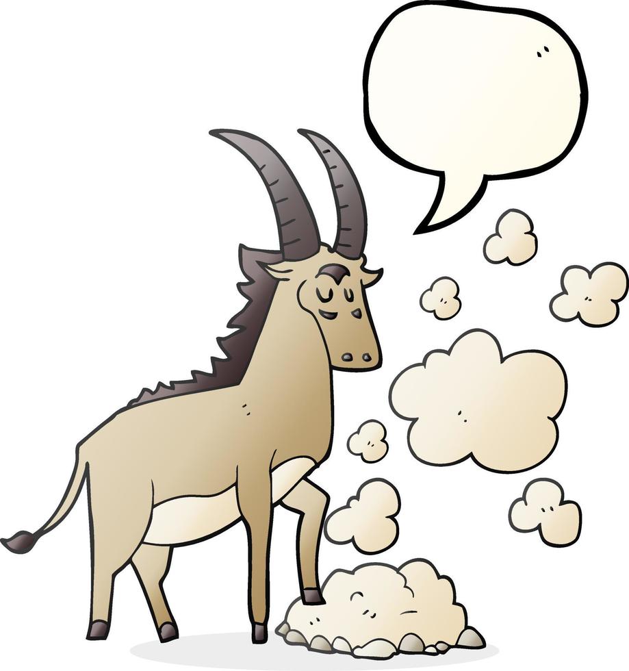 freehand drawn speech bubble cartoon antelope vector