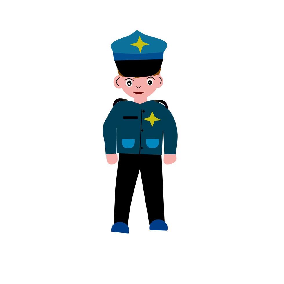 ilustración de un policía vector