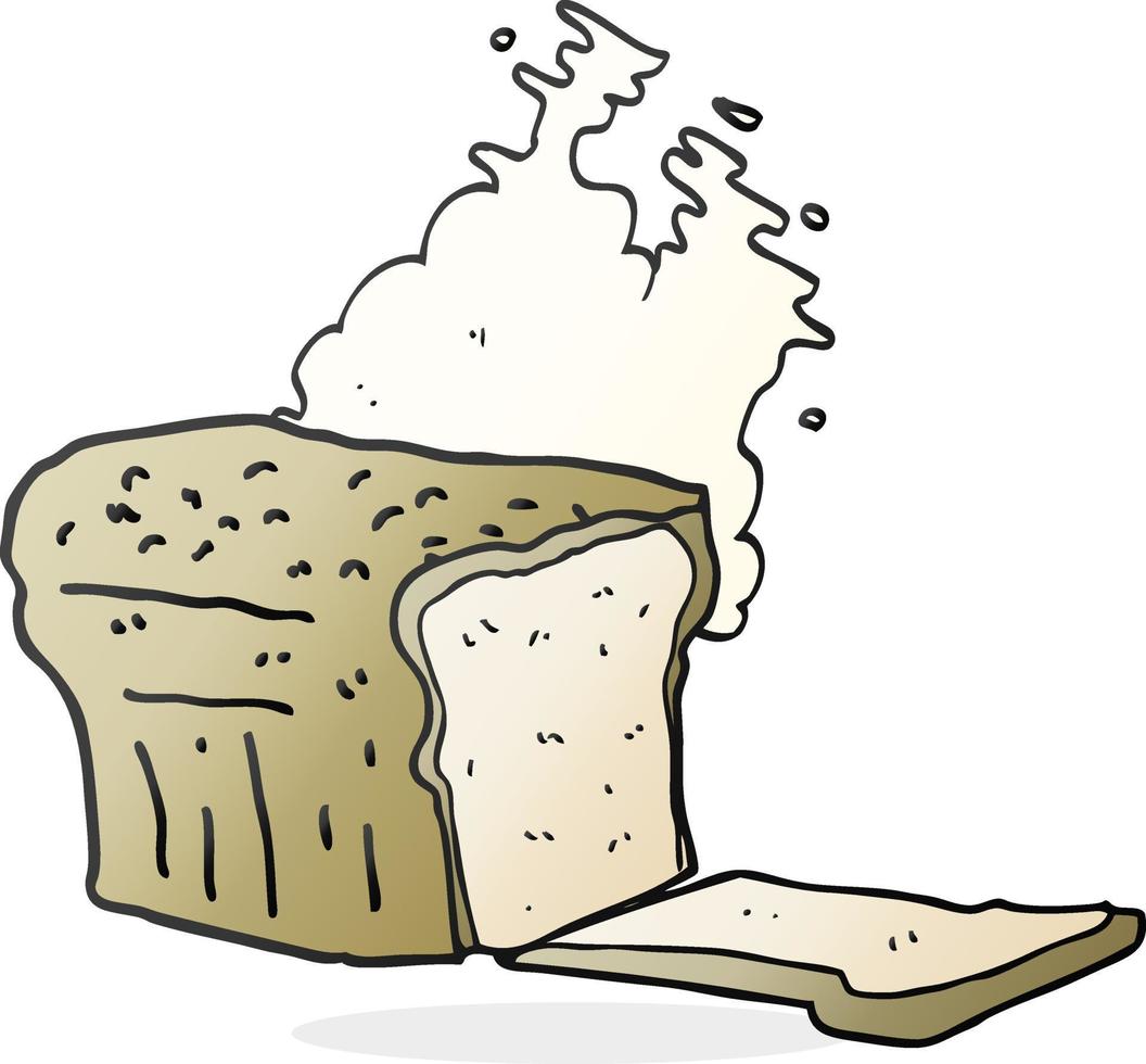 freehand drawn cartoon fresh baked bread vector