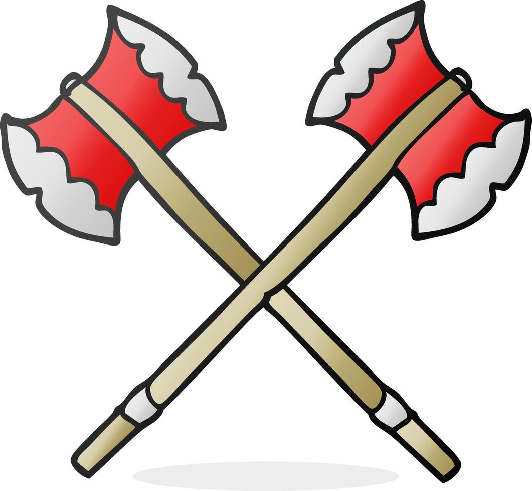 freehand drawn cartoon axes vector