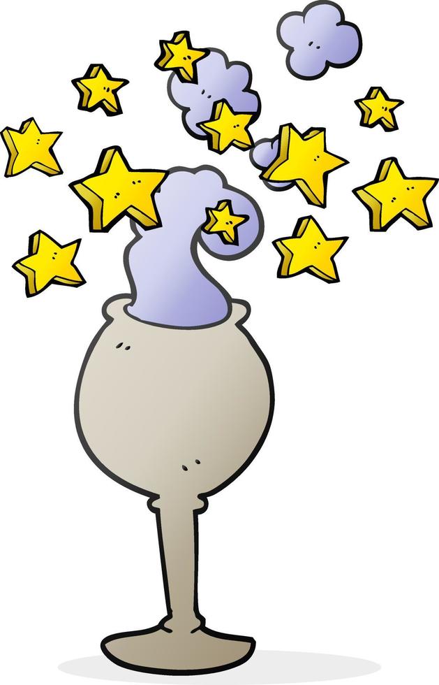 freehand drawn cartoon magic goblet vector