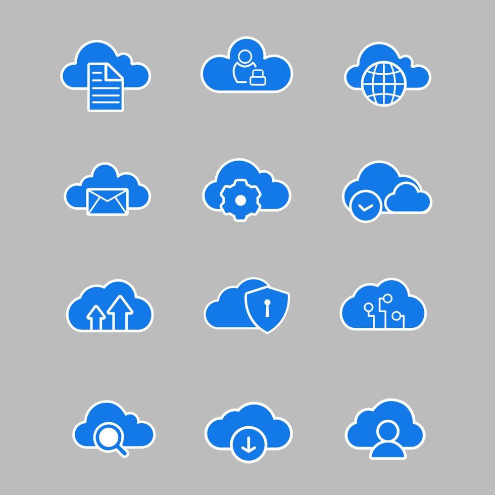 Cloud Icons Set vector