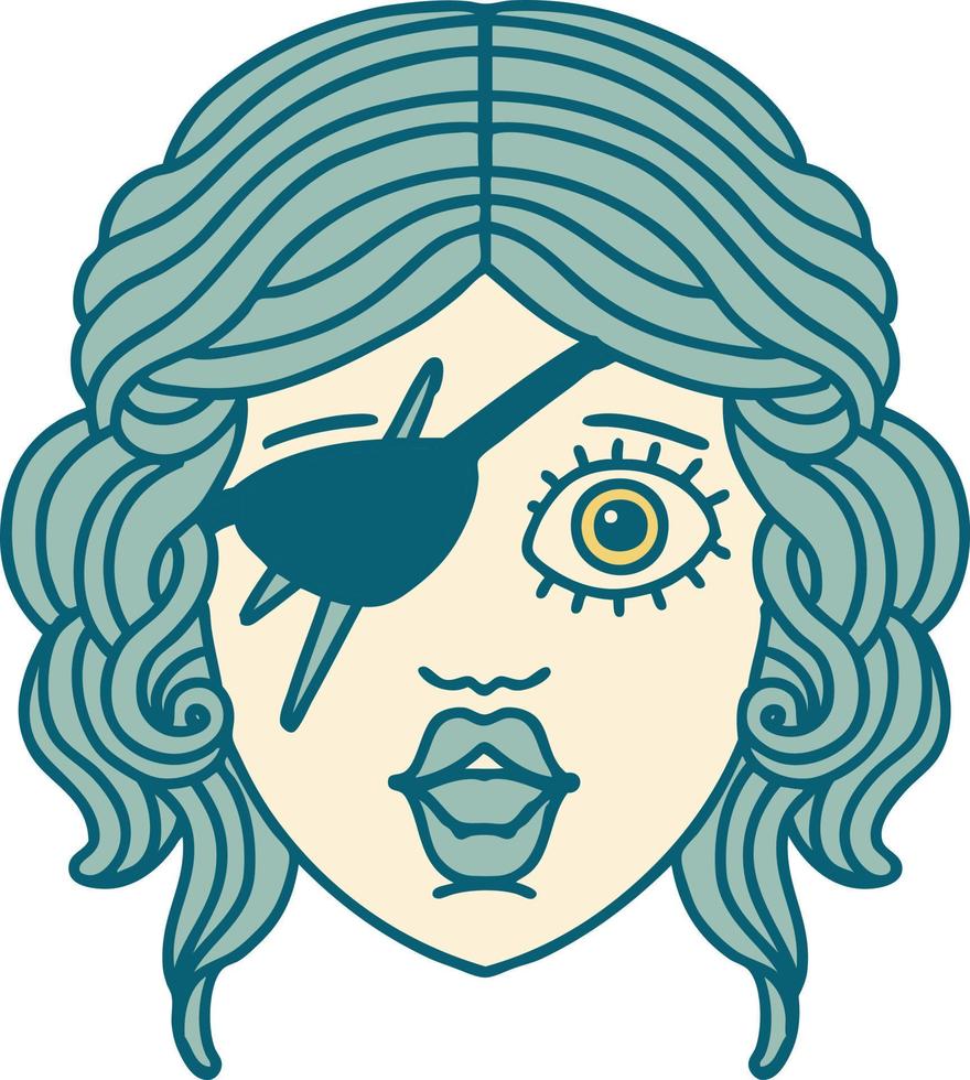 personaje de pícaro humano estilo tatuaje retro vector