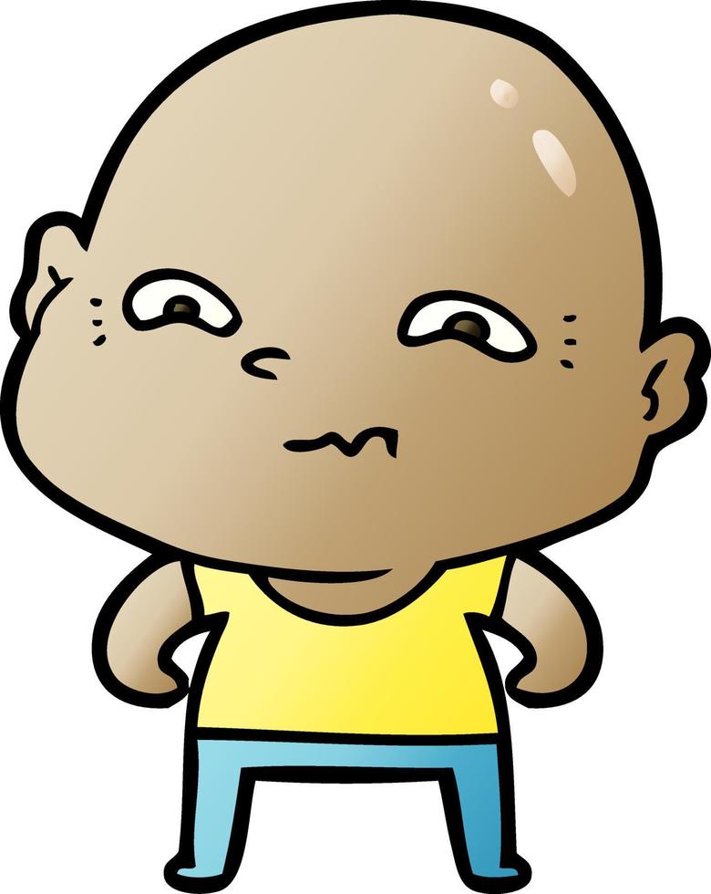 cartoon creepy guy vector