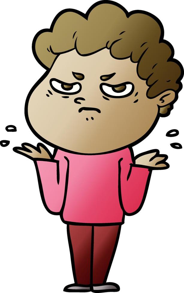 cartoon angry man vector