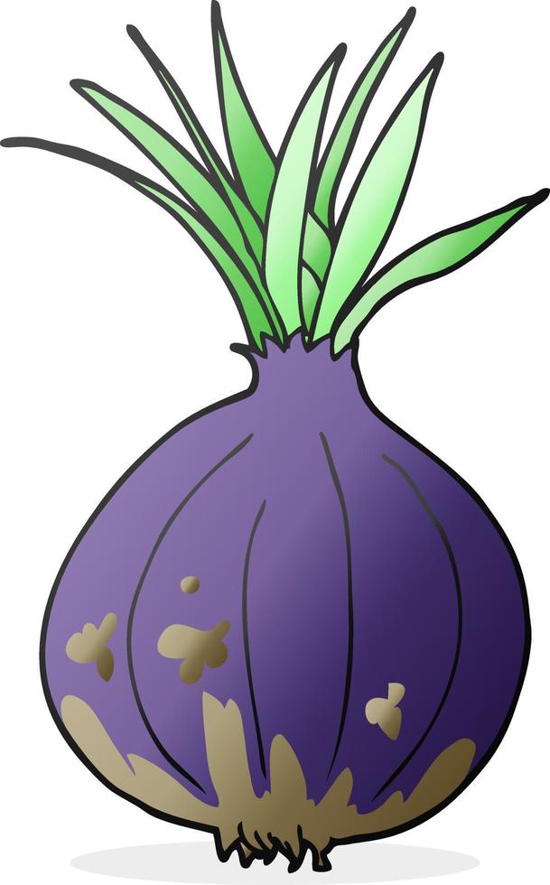 freehand drawn cartoon onion vector