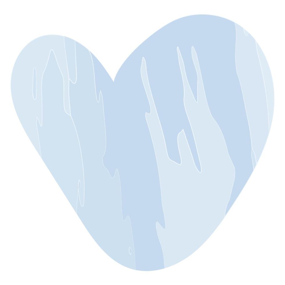 fondo abstracto en forma de corazón con un relleno en forma de acuarela en tonos azules de moda vector