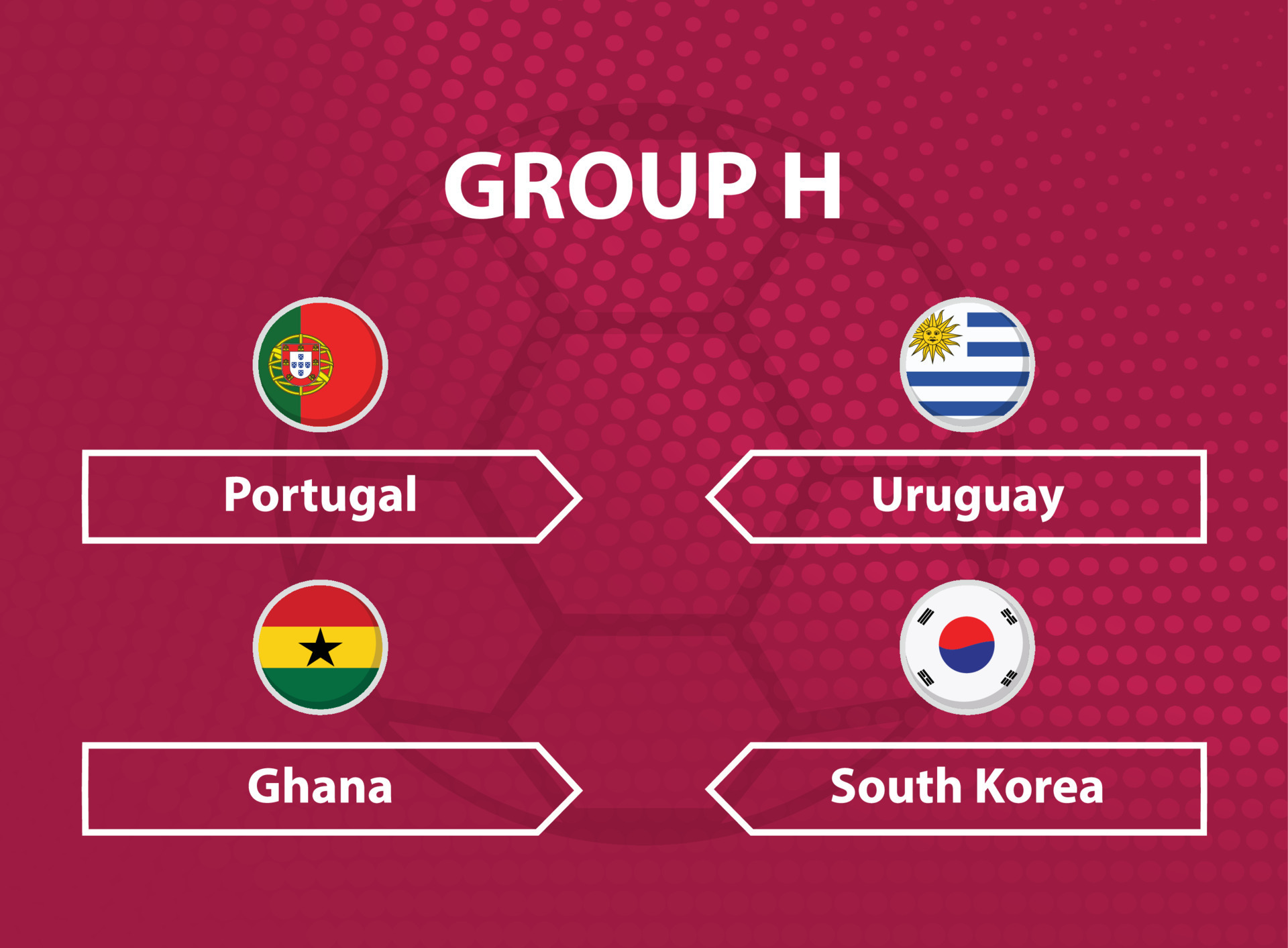 Round Flags of all participants of Group H , World Cup 11858526 Vector