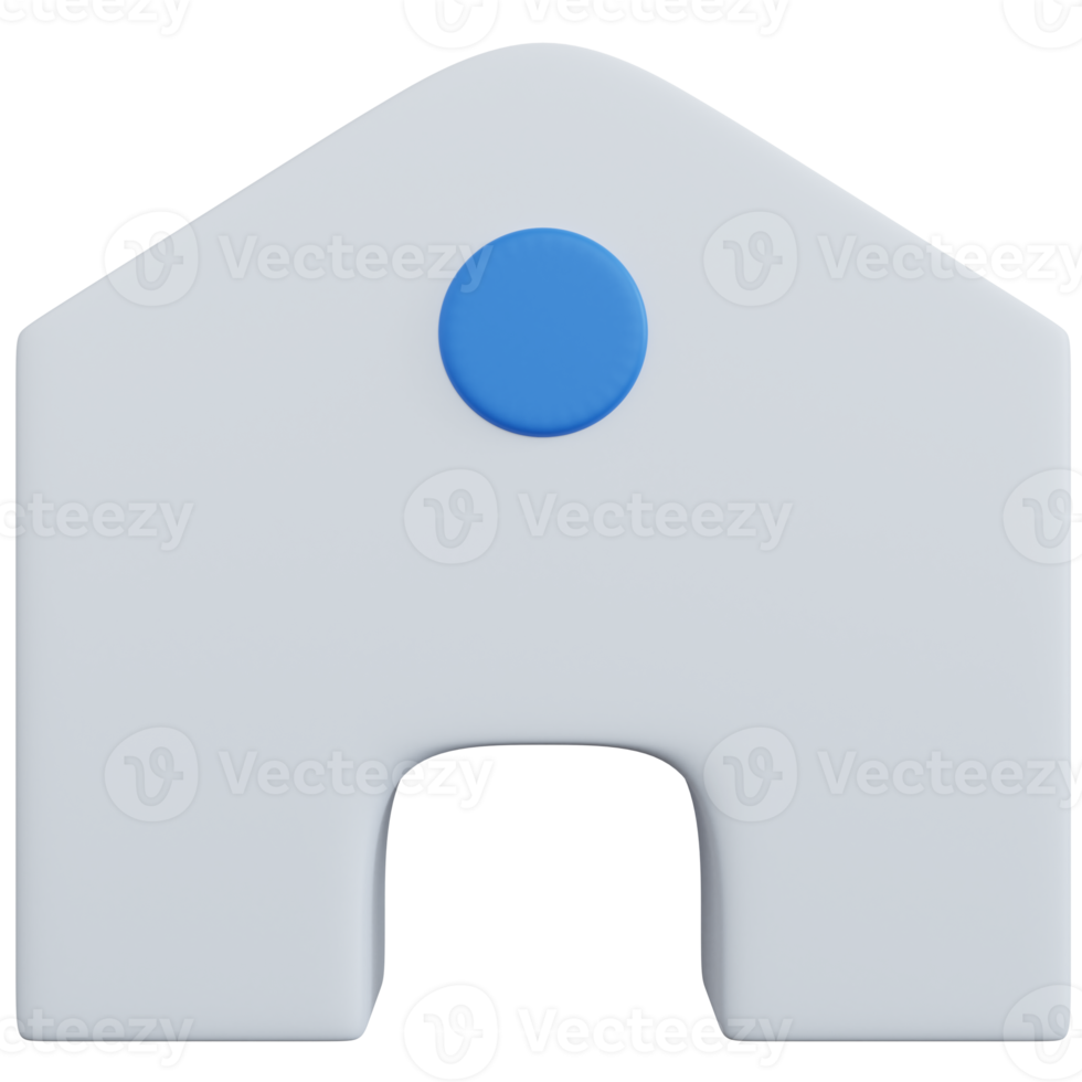 3D-Rendering Home-Symbol isoliert png