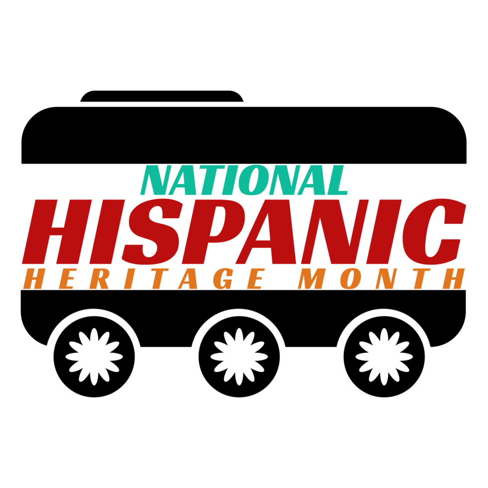 Hispanic heritage month. Isolated header design element for promotional banner, Abstract shape design elements. png