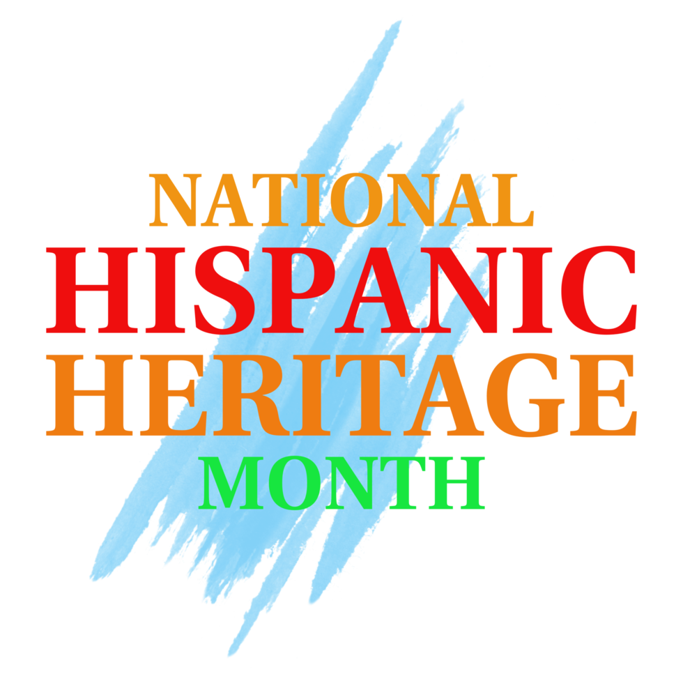 Hispanic heritage month. Isolated header design element for promotional