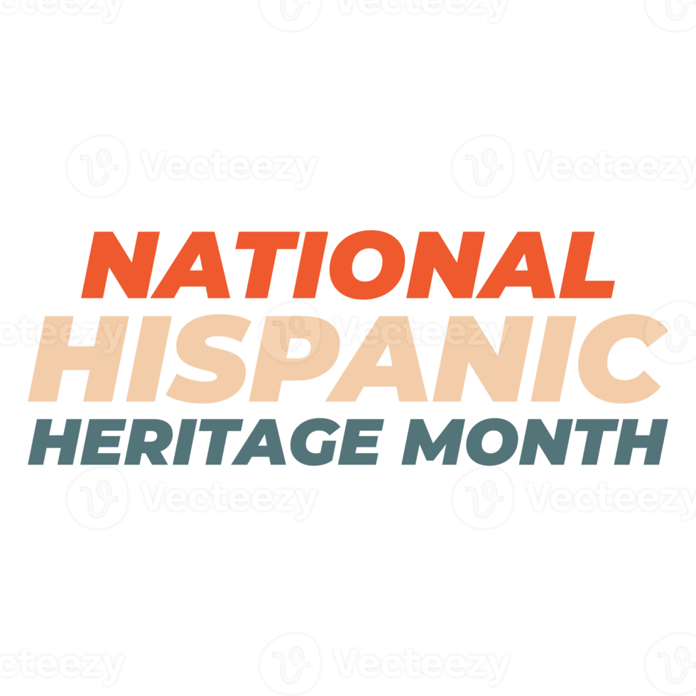 Hispanic heritage month. Isolated header design element for promotional