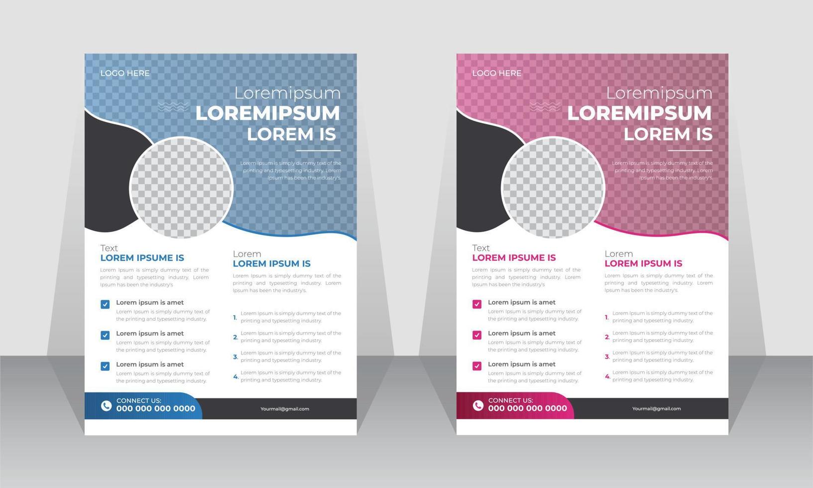 Modern creative business flyer template design or poster layout for print. vector