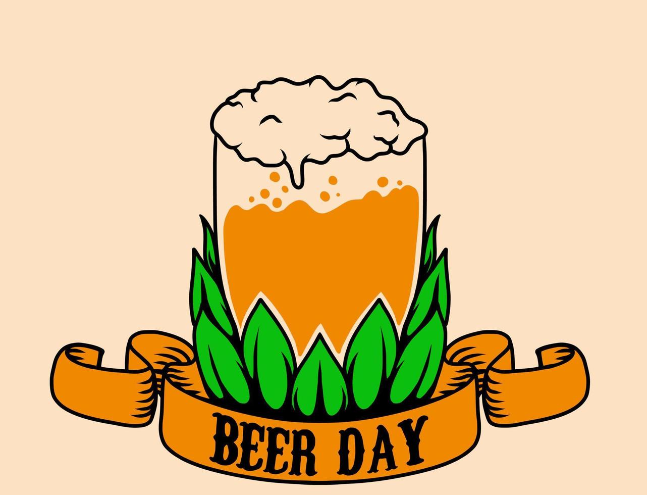 día de la cerveza de banner arte vectorial vector