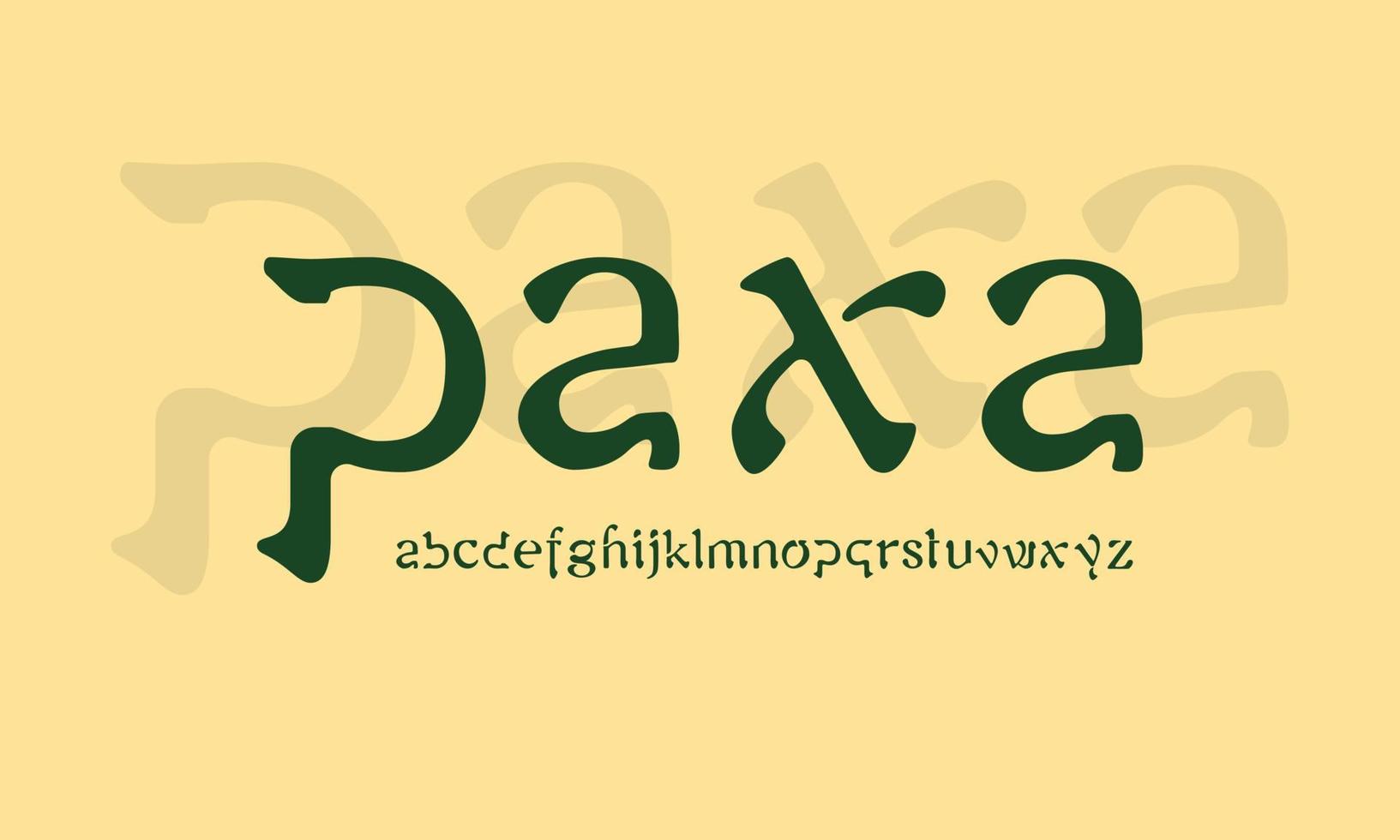 Paxa Alphabet Vector Display Typeface Font