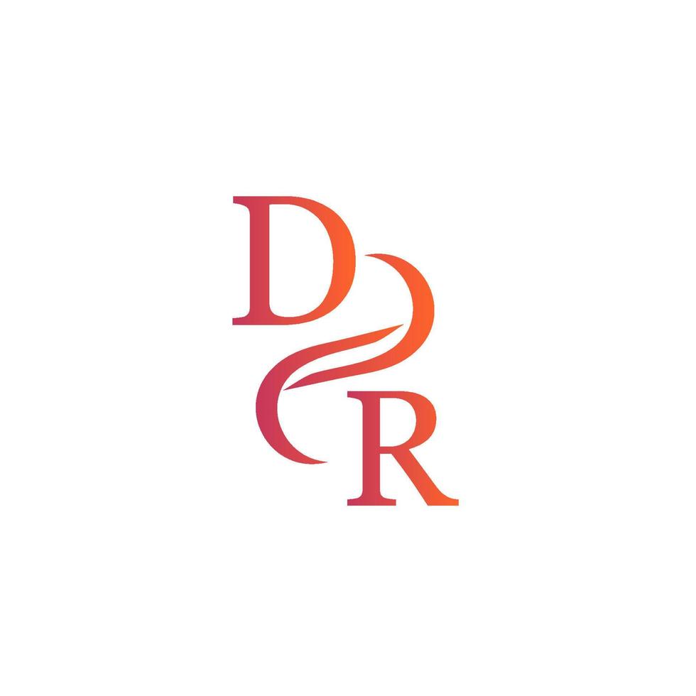 diseño de logotipo de color naranja dr para su empresa vector