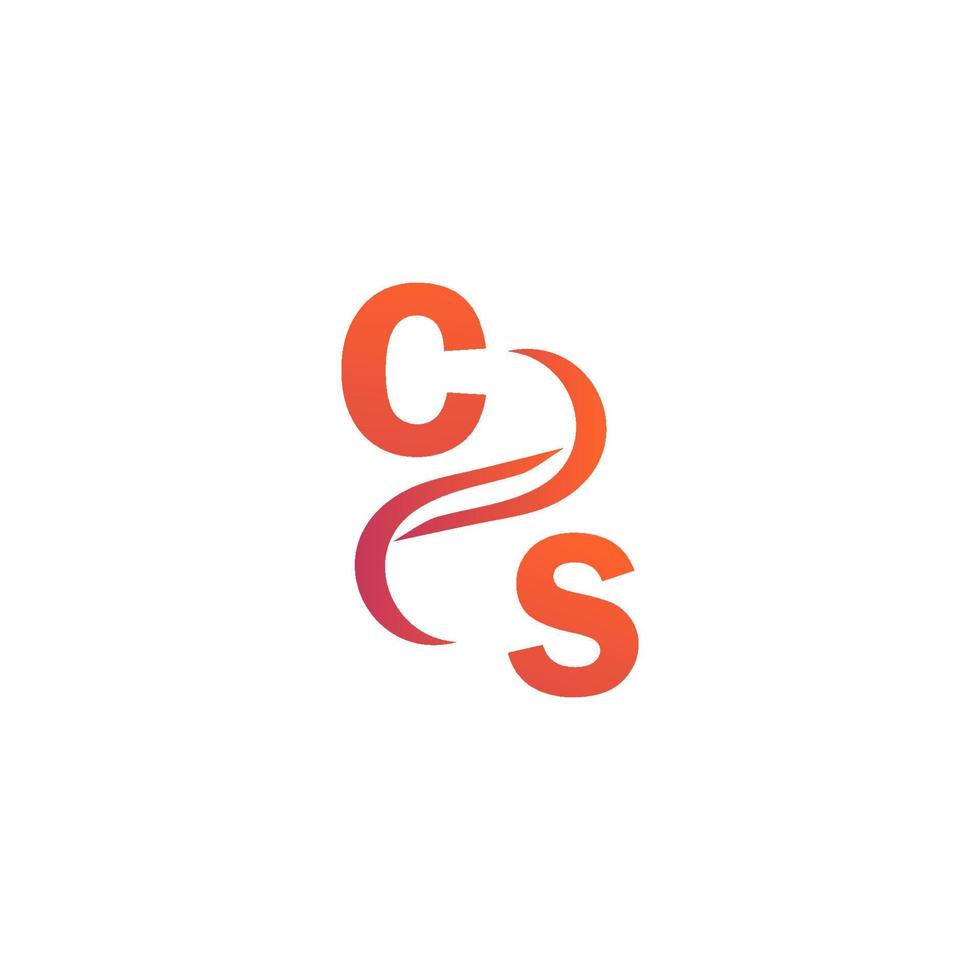 CS orange color logo design for your company vector