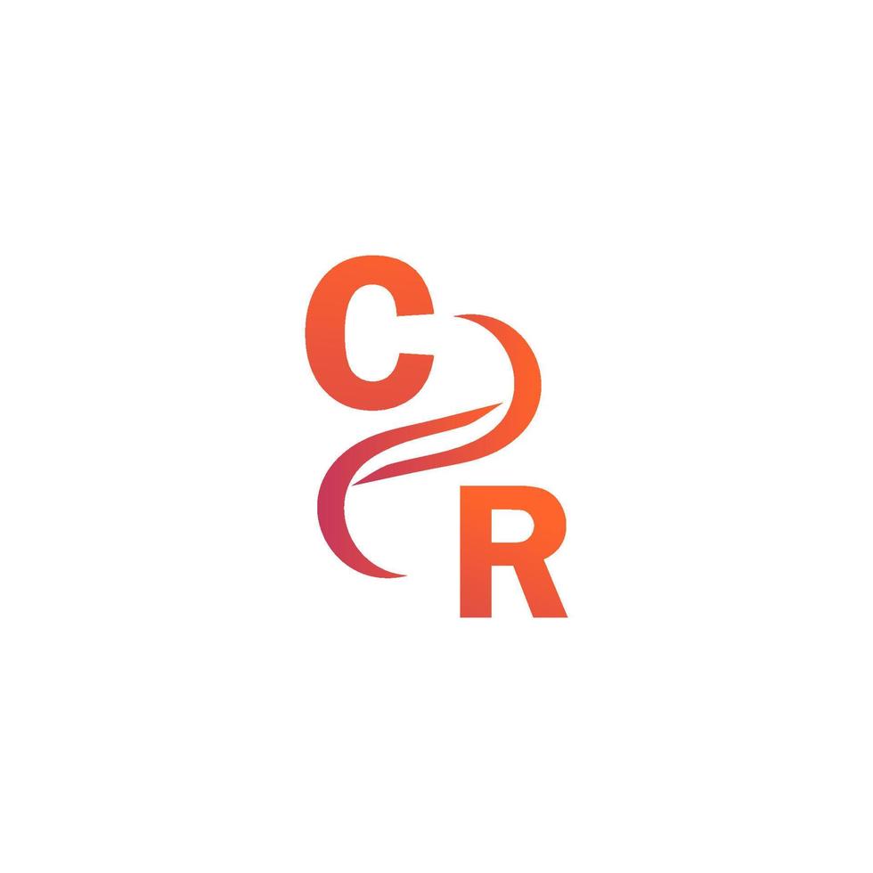 CR orange color logo design for your company vector