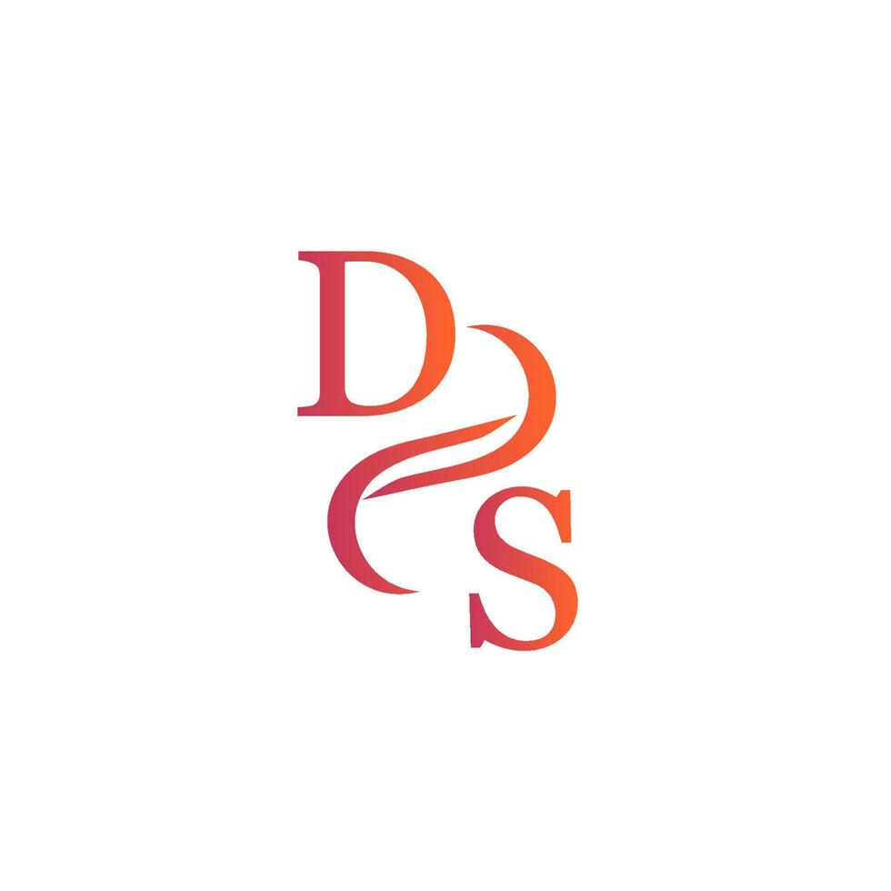 DS orange color logo design for your company vector