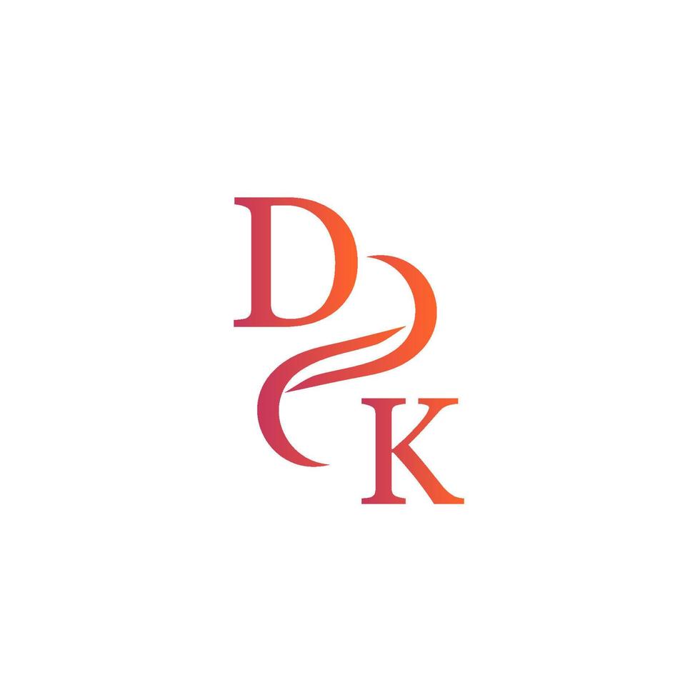 DK orange color logo design for your company vector
