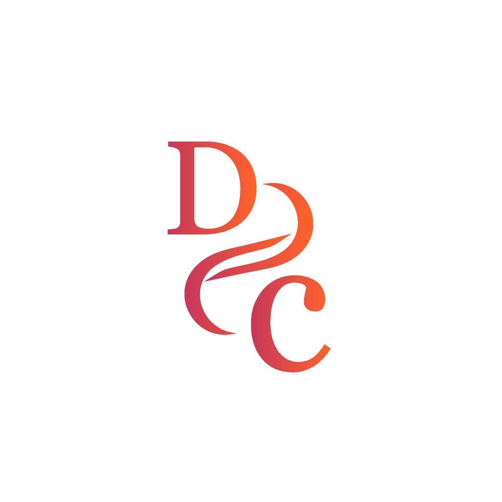 DC orange color logo design for your company vector